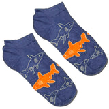 Blue Shark Ankle Socks