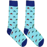 Blue Sports Car Socks
