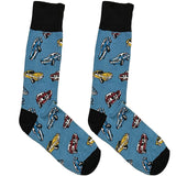 Blue Sports Car Socks