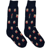 Blue Squirrel Heart Short Crew Socks