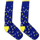 Blue Tree And Boat Socks