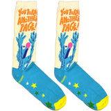 Blue You Turned Another Page Short Crew Socks