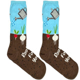 Brown And Blue Rooting For You Short Crew Socks