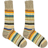 Brown And Orange Stripes Socks