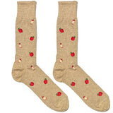 Brown And Red Apple Socks