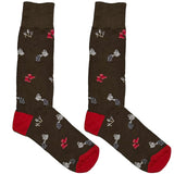 Brown And Red Gardening Socks