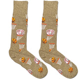 Brown Basket Ball Socks