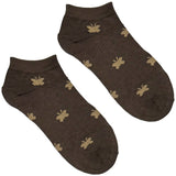 Brown Butterfly Ankle Socks