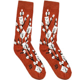 Brown Cotton Cat Short Crew Socks