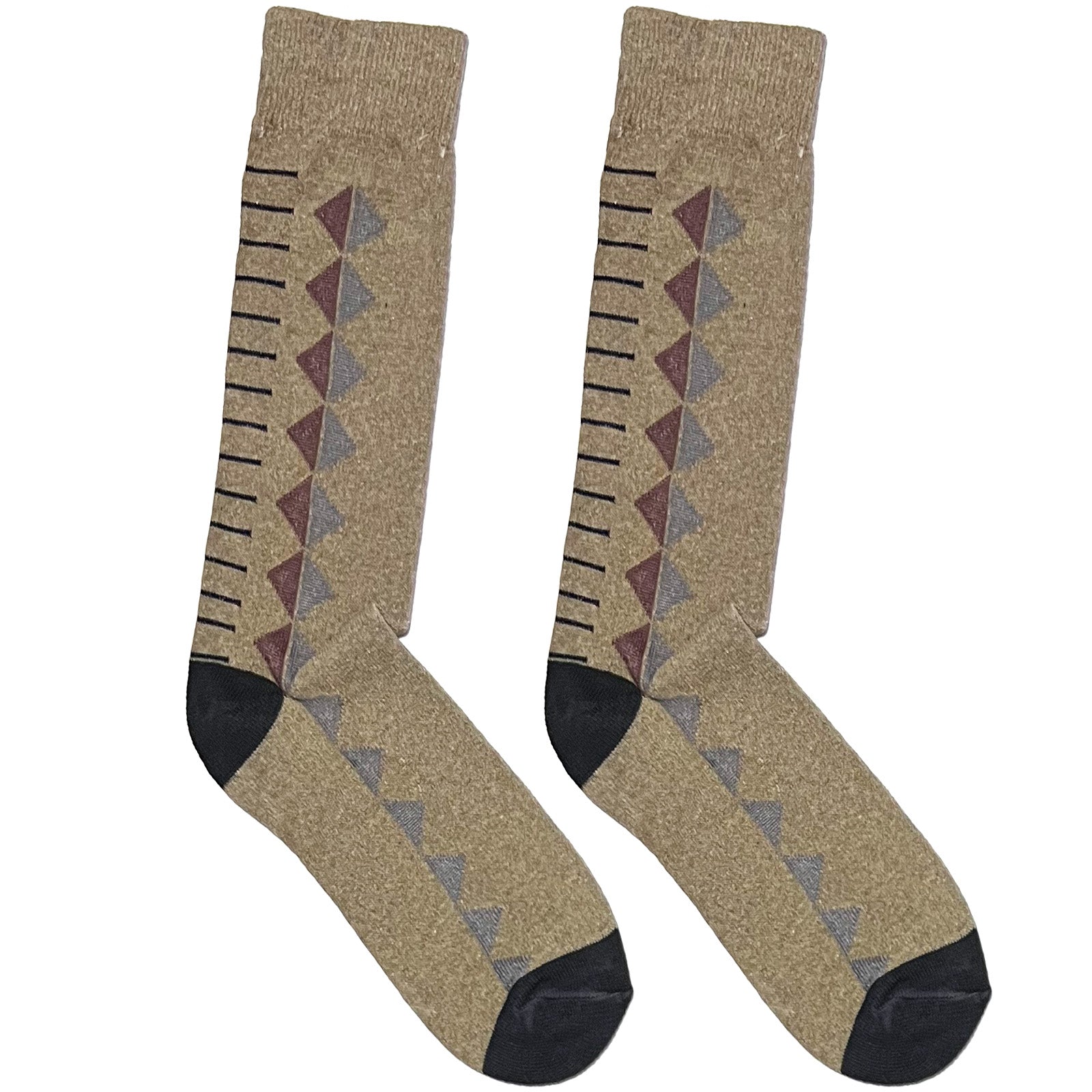 Brown Diamond Pattern Socks