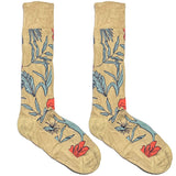 Brown Floral Pattern Socks
