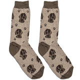 Brown Fluffy Dog Short Crew Socks