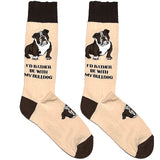 Brown I Will Be With My Bull Dog Socks