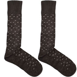 Brown Squared Pattern Socks