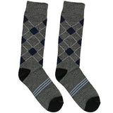 Dark Grey Football Pattern Socks