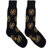 Golden And Black Pattern Socks