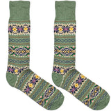Green And Blue Abstract Design Socks