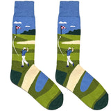 Green And Blue Golf Socks
