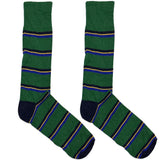 Green And Blue Stripe Socks