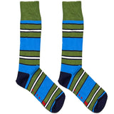 Green And Blue Stripes Socks