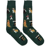 Green And Brown Dogs Socks