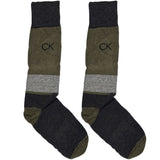 Green And Grey CK Stripes Socks