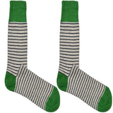 Green And Grey Stripes Socks