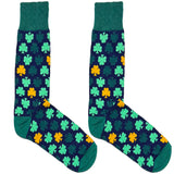 Green And Orange Leaf Socks