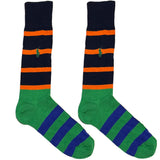 Green And Orange RL Polo Stripes Socks