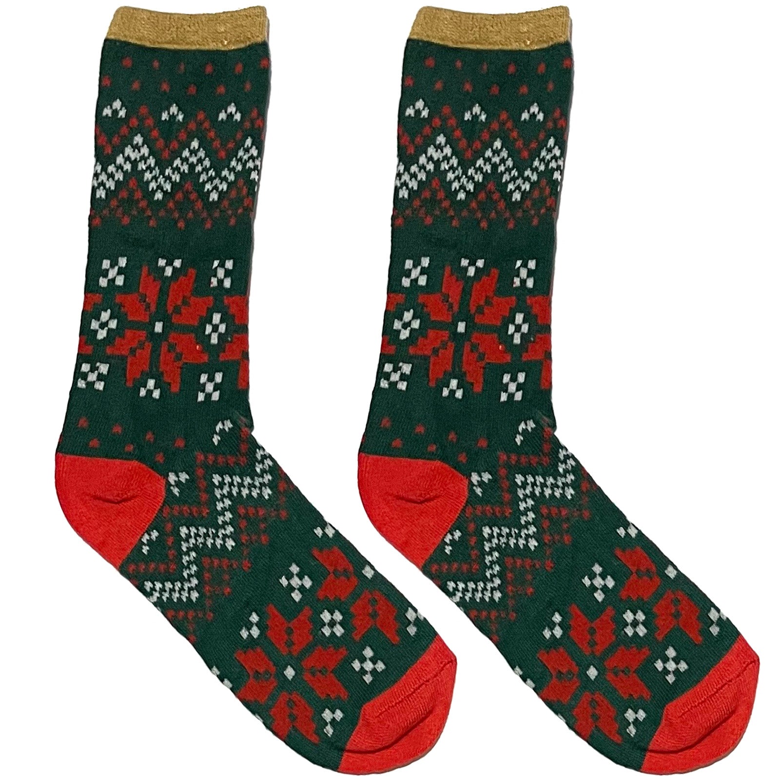 Green And Red Abstract Short Crew Socks