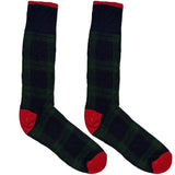 Green And Red Chequered Socks