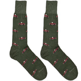 Green And Red Jeep Socks