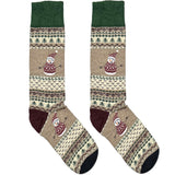 Green And Red Snow Man Socks
