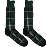 Green And White Chequered Socks