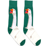 Green And White Duck Short Crew Socks