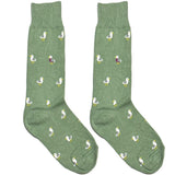 Green And White Duck Socks