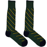 Green And Yellow RL Polo Diagonal Stripes Socks