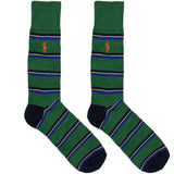 Green And Yellow RL Polo Stripes Socks