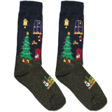 Green Christmas Tree Socks