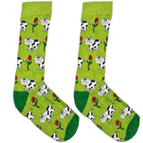 Green Cow Short Crew Socks