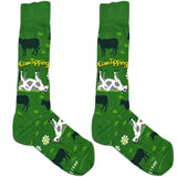 Green Cow Tipping Socks