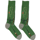 Green Hooked On You Socks