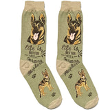 Green Life Is Better German Shepherd Short Crew Socks