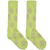 Green Lion Circle Face Socks