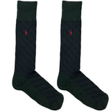 Green RL Diagonal Stripes Socks