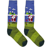 Green Santa Golf Socks