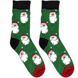 Green Santa face Short Crew Socks