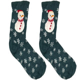 Green Snow Man Short Crew Socks