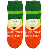 Green South Park Kick Ass Ankle Socks