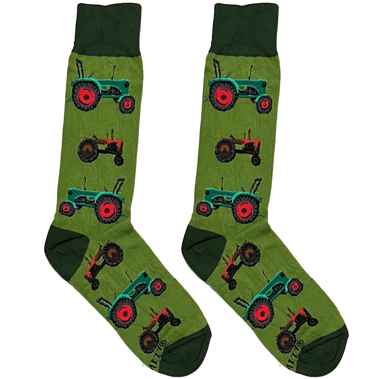Green Tractor Socks